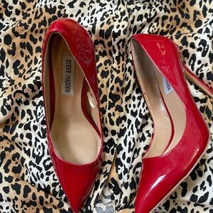 Steve Madden Glossy Red Heels